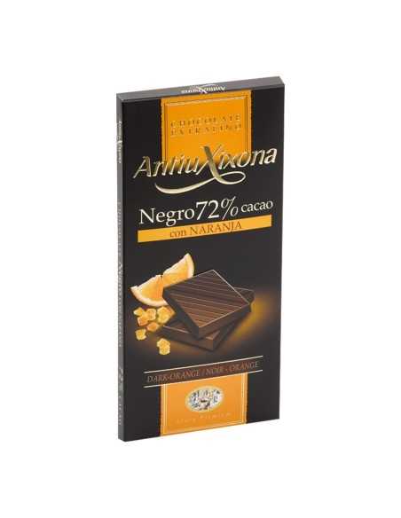 Chocolate 72% Cacao Con Sabor A Naranjas - Antiuxixona