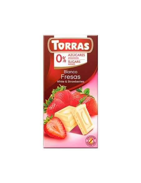 Barra Choc Blanco Fresas - Torras