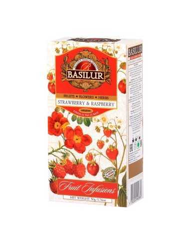 Infusion Frutilla Frambuesas 25 Bolsas - Basilur