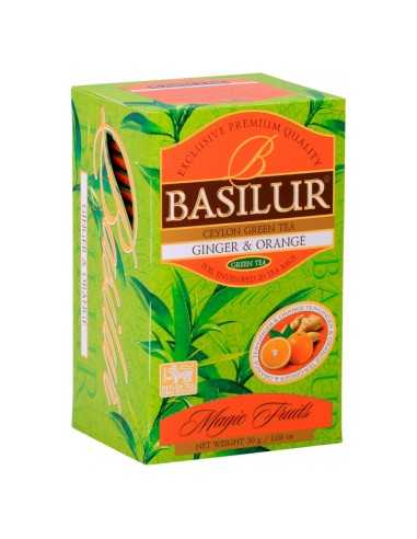 Te Frutas Verde Con Jengibre Y Naranja Bolsitas - Basilur