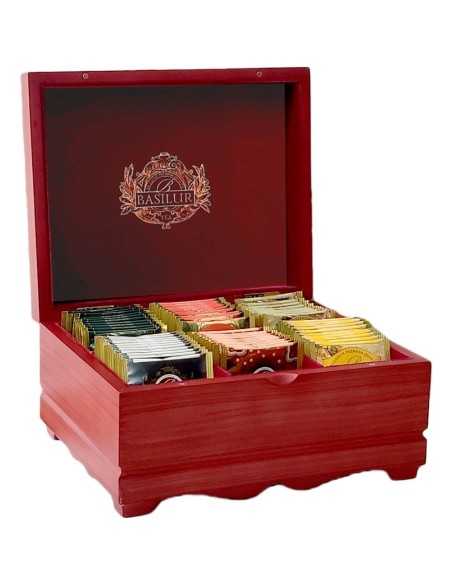 Caja De Madera Con 60 Bolsas De Te Surtidos -Basilur