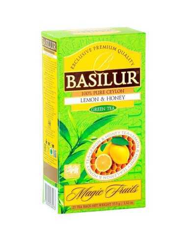 Te Verde con limon y miel 25 bolsas - Basilur