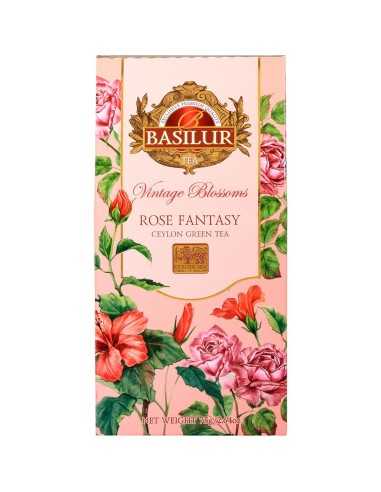 Te verde con Rosas y Hibiscus - ROSE FANTASY - 75 Gr - Basilur