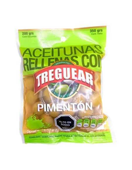 Aceitunas Verdes con Pimenton 200G - Treguear
