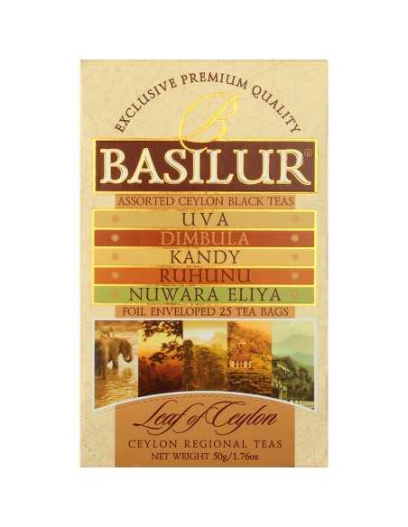 Té negro Ceylon-Assorted Hojas del Ceylon Té 25 Bolsas - Basilur