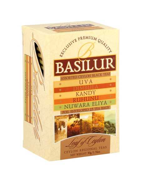 Té negro Ceylon-Assorted Hojas del Ceylon Té 25 Bolsas - Basilur