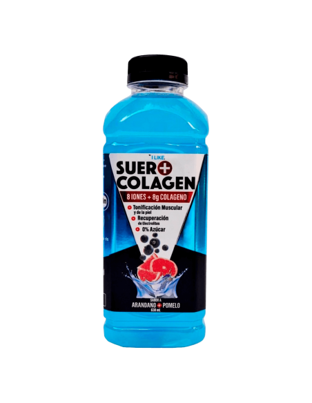 Bebida Hidratante Suero Arandano Pomelo 8 Iones + 8g Colágeno 630ml - I Like