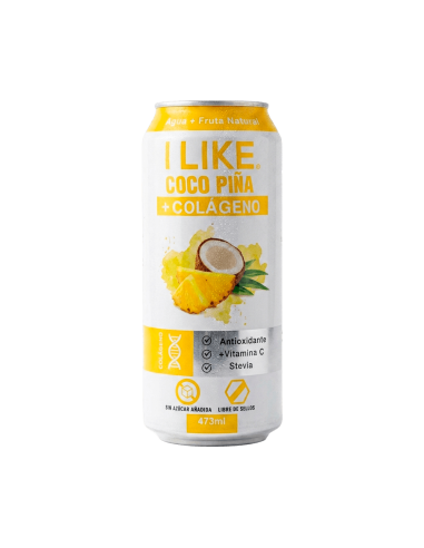 Lata Jugo Natural Coco Piña + Colágeno 473cc -...