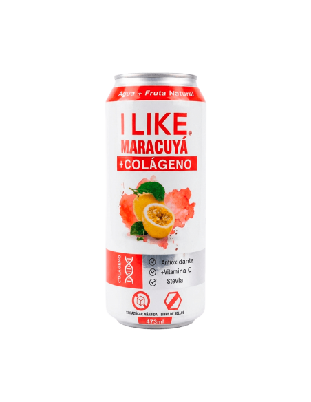 Lata Jugo Natural Maracuya + Colágeno 473cc - I Like